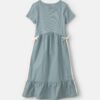 Girls Bow Midi Dress - Blue