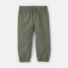 Toddler Boy Canvas Joggers - Olive Green