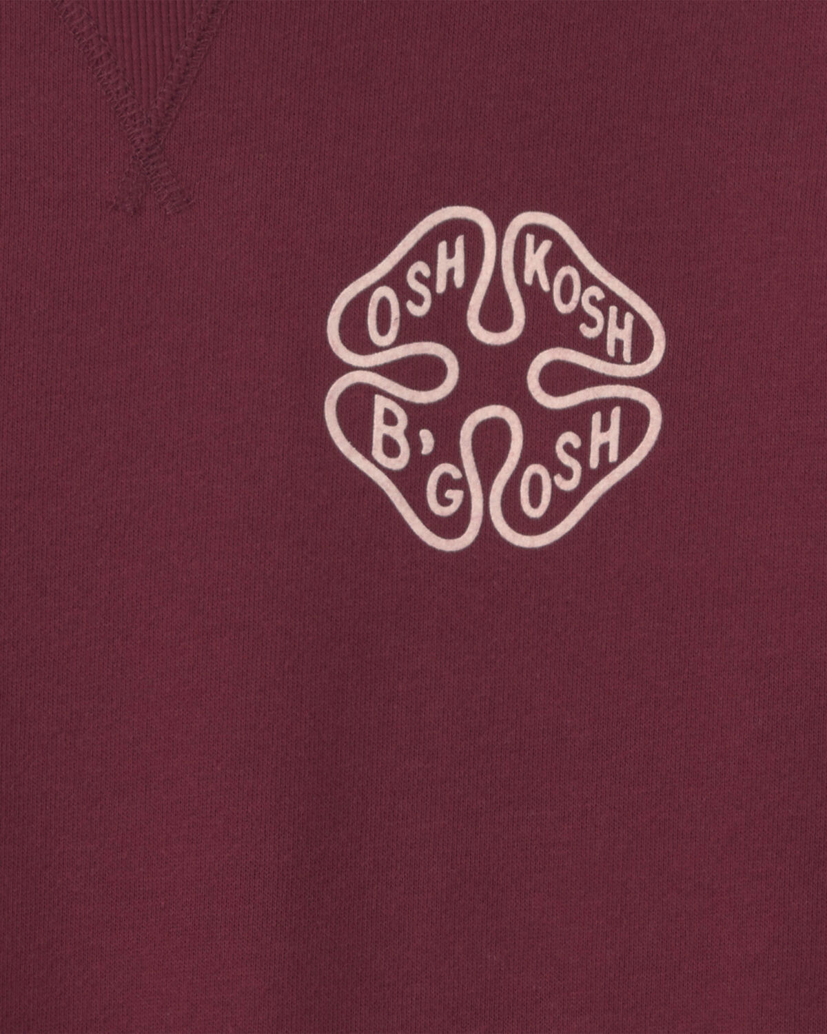 Boys Logo Patch Hoodie - Burgundy 6 Boys Logo Patch Hoodie - Burgundy