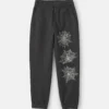 Boys Spider Web Halloween French Terry Joggers - Black 12 Boys Spider Web Halloween French Terry Joggers - Black
