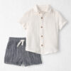 Toddler Boy 2-Piece Organic Cotton Gauze Top & Short Set