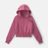 Girls 'Thriving' Fleece Zip-Up Hoodie - Pink