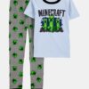 Boys Minecraft Snug Fit Cotton 2-Piece Pajamas - Blue
