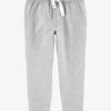Toddler Boy Pull-On French Terry Pants - Grey