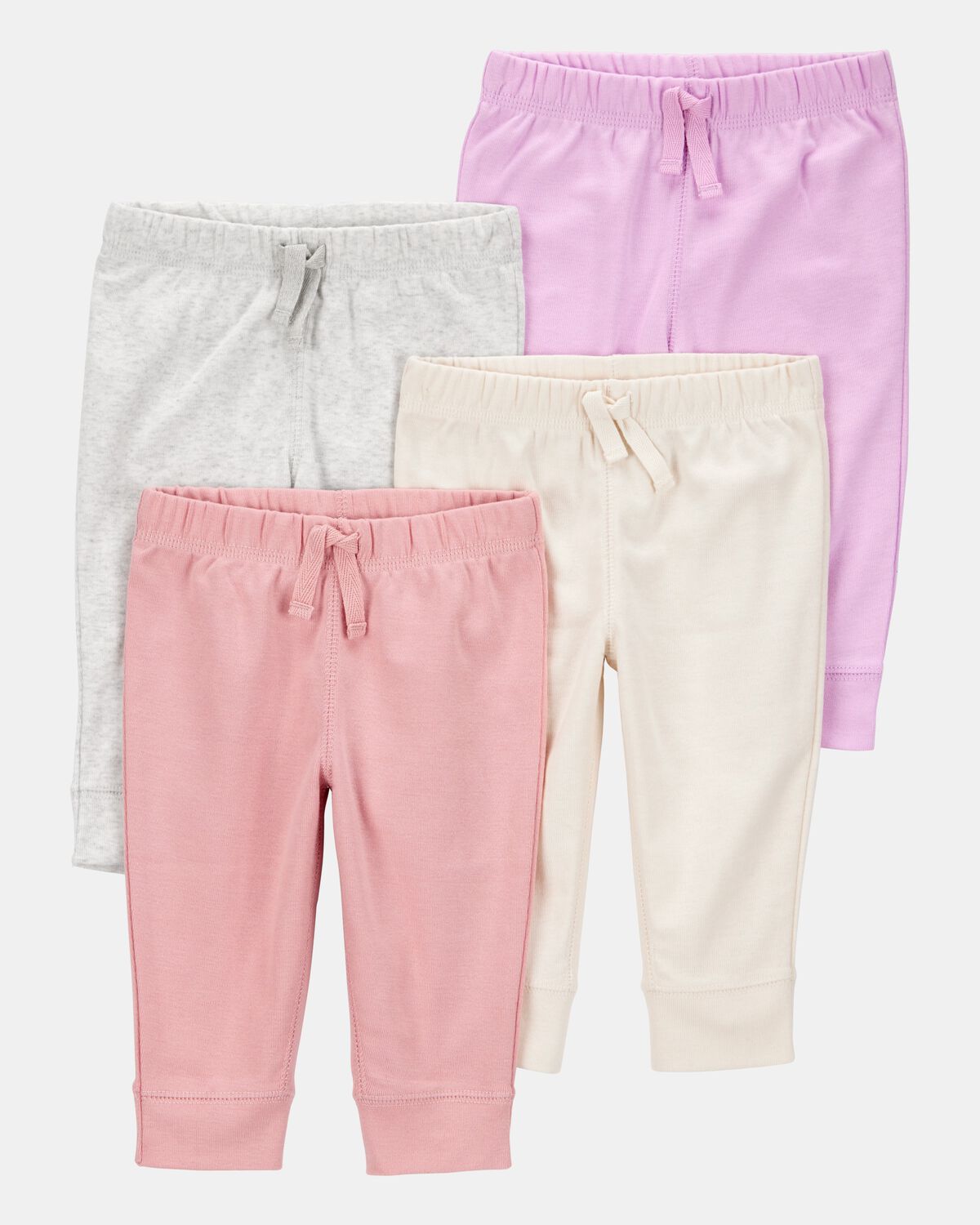 Baby Girl 4-Pack Pull-On Pants