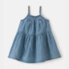 Baby Girl Denim Chambray Dress - Light Wash