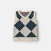 Toddler Boy Argyle Sweater Vest - Green/Cream