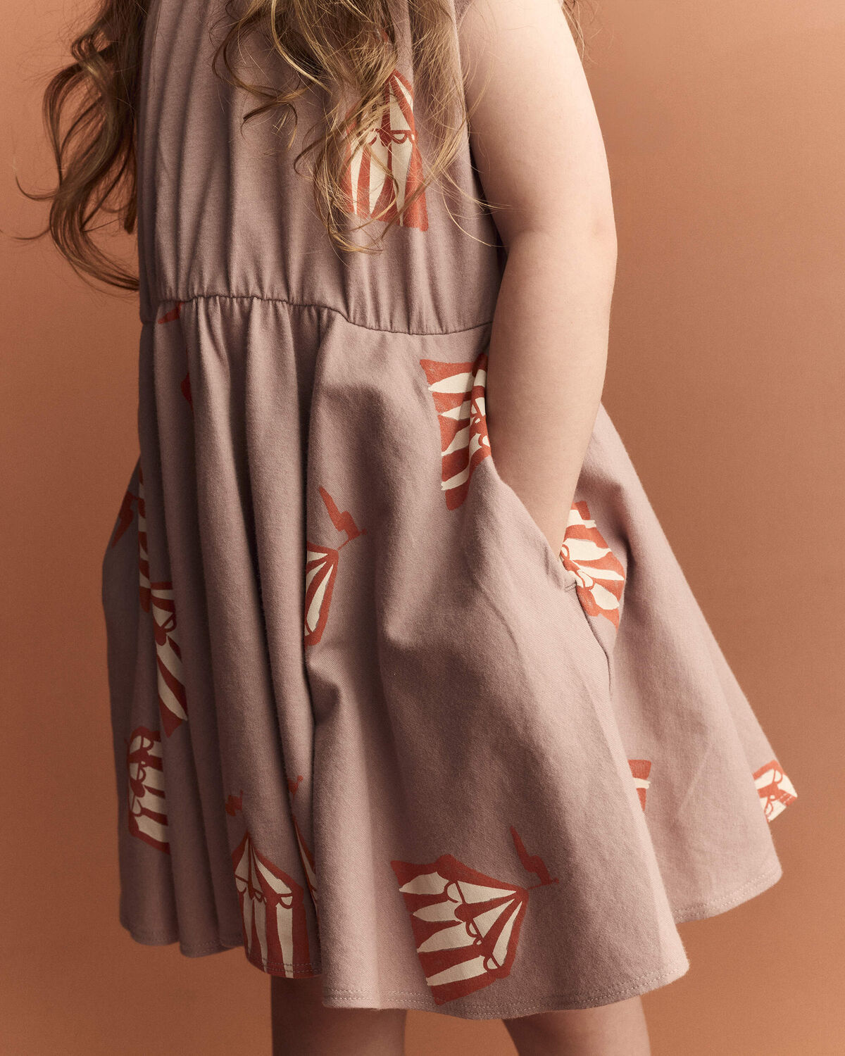 Toddler Girl Avenue Twirl™ Dress in Big Top Print - Mauve 3 Toddler Girl Avenue Twirl™ Dress in Big Top Print - Mauve
