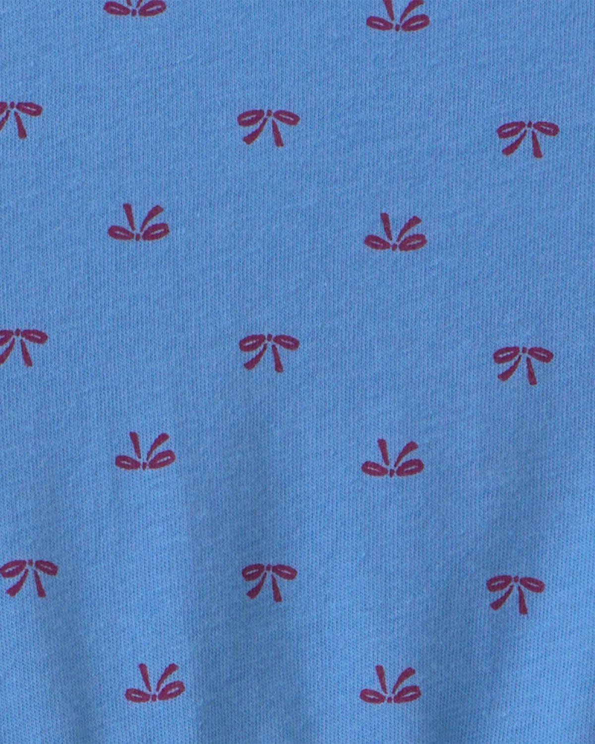 Toddler Girl Bow Long-Sleeve Dress - Blue 3 Toddler Girl Bow Long-Sleeve Dress - Blue