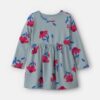 Toddler Girl Floral Long-Sleeve Dress - Blue