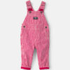 Baby Boy Hickory Stripe Overalls - Red/White