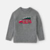 Toddler Boy Christmas Car Sweater - Grey