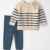 Baby 2-Piece Organic Cotton Knit Sweater & Pant Set in Stripes 8 Baby 2-Piece Organic Cotton Knit Sweater & Pant Set in Stripes