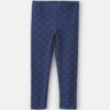 Toddler Girl Bow Cotton Pull-On Stretch Leggings - Navy Blue