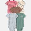 Baby Boy 5-Pack Football Multipack Bodysuits
