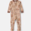 Toddler Boy 1-Piece Cow DreamPlush Snug Fit Footed Pajama - Beige