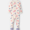 Baby Girl 1-Piece Monster 2-Way Zip DreamPlush Snug Fit Footed Pajama - Cream