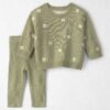 Baby Girl 2-Piece Organic Cotton Sweater Knit Top & Pant Set