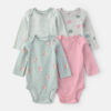 Baby Girl 4-Pack Owl Long-Sleeve Multipack Bodysuits