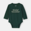 Baby Boy 'Baby Brother' Long-Sleeve Graphic Bodysuit - Green