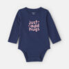 Baby Girl 'Just Add Hugs' Long-Sleeve Graphic Bodysuit - Navy Blue 7 Baby Girl 'Just Add Hugs' Long-Sleeve Graphic Bodysuit - Navy Blue