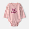 Baby Girl 'I Cheer Louder' Long-Sleeve Graphic Bodysuit - Pink 6 Baby Girl 'I Cheer Louder' Long-Sleeve Graphic Bodysuit - Pink