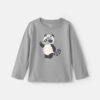 Toddler Boy Raccoon Long-Sleeve Graphic Tee - Grey