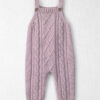 Baby Girl Organic Cotton Cable Knit Overalls