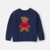 Toddler Boy Bear Sweater - Navy Blue