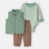 Baby Boy 3-Piece Corduroy Long-Sleeve Layering Set - Green/Brown