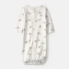 Baby Elephant 100% Cotton Converter Gown - Ivory 13 Baby Elephant 100% Cotton Converter Gown - Ivory