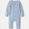 Baby Boy 2-Way Zip PurelySoft Sleep & Play Pajama - Blue
