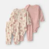 Baby Girl 4-Piece Floral Long-Sleeve Bodysuit & Pant Set - Pink/Ivory 12 Baby Girl 4-Piece Floral Long-Sleeve Bodysuit & Pant Set - Pink/Ivory