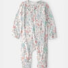 Baby Girl Butterfly Garden 2-Way Zip PurelySoft Sleep & Play Pajama