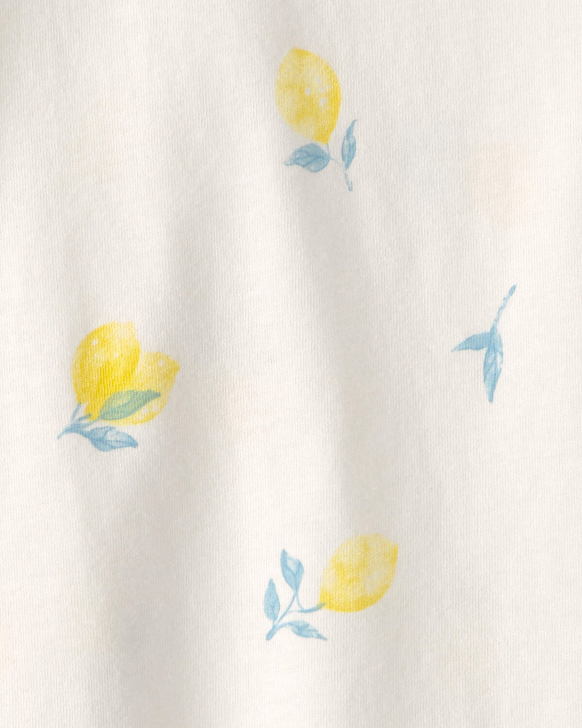 Toddler Girl Lemon Relaxed Top - Cream 2 Toddler Girl Lemon Relaxed Top - Cream