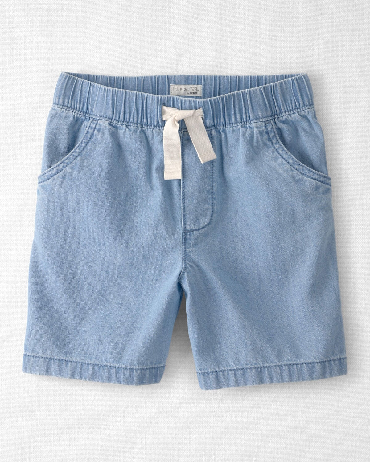 Boys Organic Cotton Chambray Shorts 1 Boys Organic Cotton Chambray Shorts