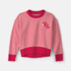 Girls 'New York City 95' French Terry Pullover Sweatshirt - Pink/Red