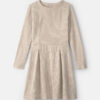 Girls Long-Sleeve Rib Dress - Cream