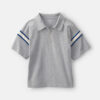 Boys Striped Polo Shirt - Grey/Navy Blue 6 Boys Striped Polo Shirt - Grey/Navy Blue