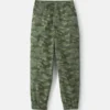 Boys Camo Cargo Joggers - Olive Green 10 Boys Camo Cargo Joggers - Olive Green