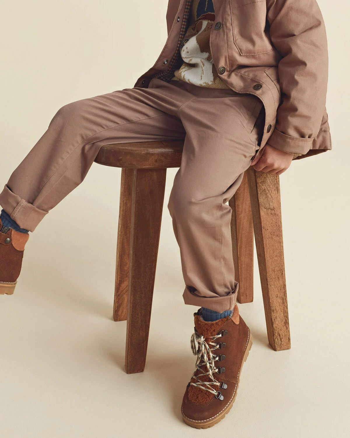 Boys Twill Pants - Brown 4 Boys Twill Pants - Brown