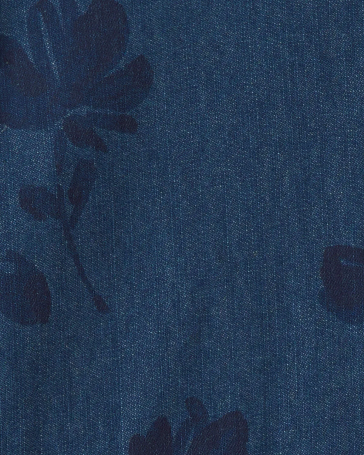 Girls Floral Denim Long-Sleeve Dress - Dark Wash 4 Girls Floral Denim Long-Sleeve Dress - Dark Wash