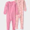 Baby Girl 2-Pack Strawberry Floral Snug Fit 1-Piece Pajama - Pink