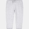 Toddler Boy Pull-On Drawstring Joggers - Grey 6 Toddler Boy Pull-On Drawstring Joggers - Grey