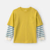 Boys Striped Long-Sleeve T-Shirt - Yellow/Cream 15 Boys Striped Long-Sleeve T-Shirt - Yellow/Cream