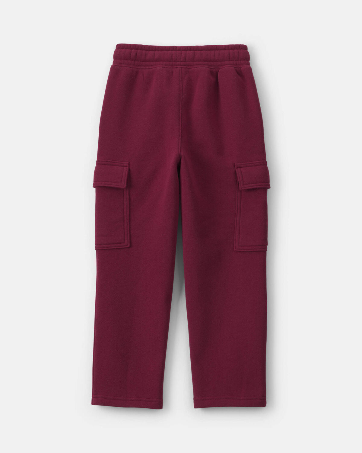 Boys Fleece Cargo Pants - Burgundy