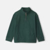 Boys Quarter-Zip Rib Pullover Sweatshirt - Green 13 Boys Quarter-Zip Rib Pullover Sweatshirt - Green