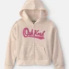 Girls Heart OshKosh Logo Fleece Zip-Up Hoodie - Cream 7 Girls Heart OshKosh Logo Fleece Zip-Up Hoodie - Cream