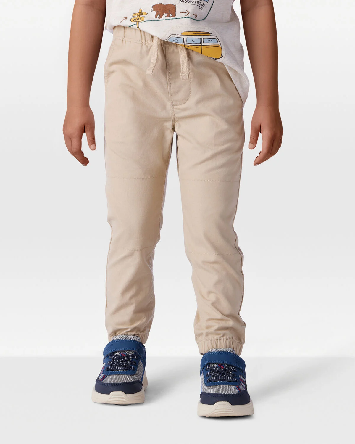 Toddler Boy Cotton Everyday Pull-On Jogger - Khaki 3 Toddler Boy Cotton Everyday Pull-On Jogger - Khaki