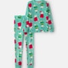 Kids 2-Piece Christmas DreamPlush Snug Fit Pajama Set - Green